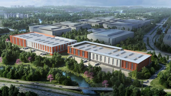 “鸿运国际绿”牵手“华为中国红”！！！鸿运国际智能高机装备集群助力华为团泊洼项目