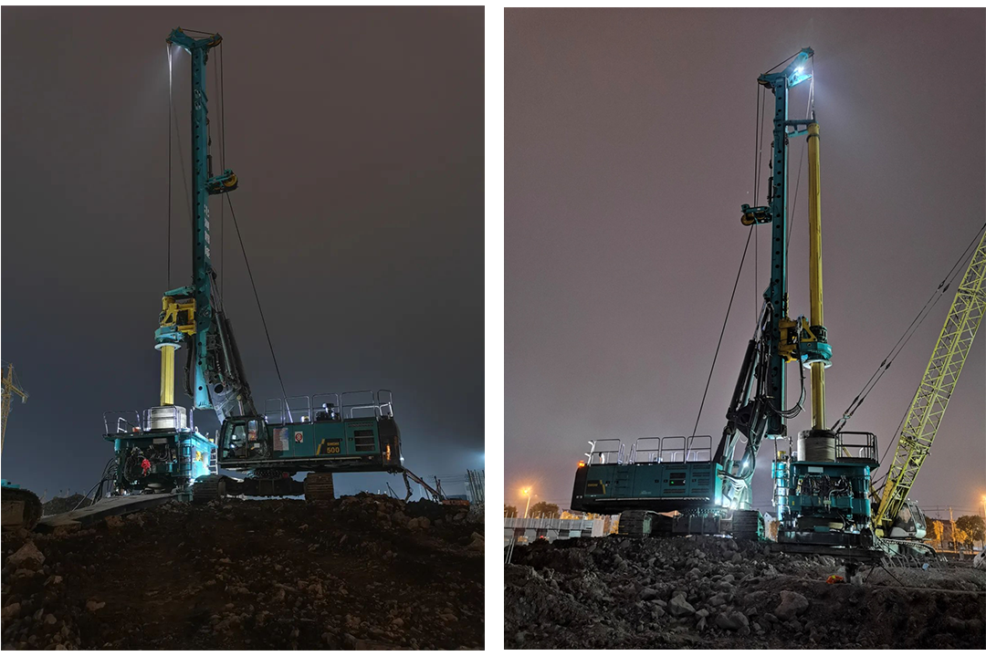 利器出击！！！鸿运国际智能SWRC260全回转全套管钻机乐成完成首钻