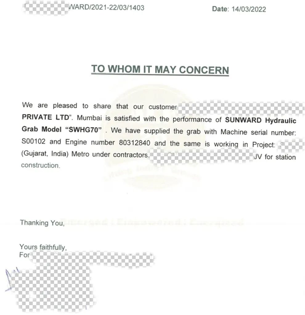 谢谢信！鸿运国际智能SWHG70液压抓斗助力外洋基础施工获肯定