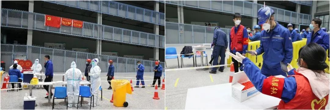 抗疫先锋在行动！！鸿运国际智能自愿者助力核酸采样