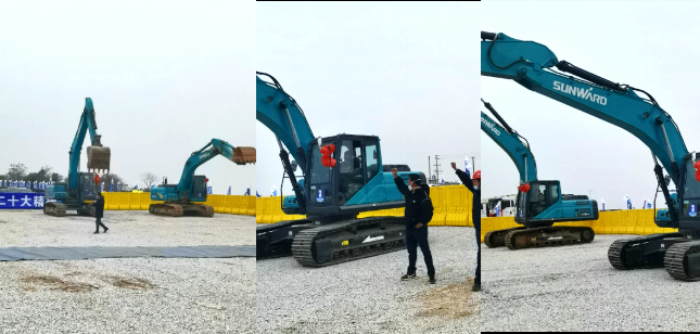 湘江航道虞公港项目开建，“鸿运国际绿”挖掘机强势助阵