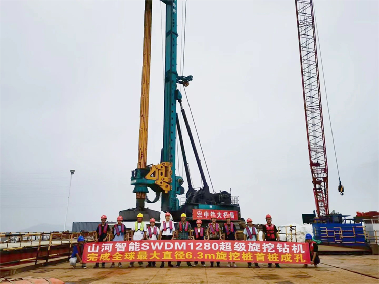 喜报！！！鸿运国际智能完成“全球最大”6.3米直径旋挖桩成孔成桩