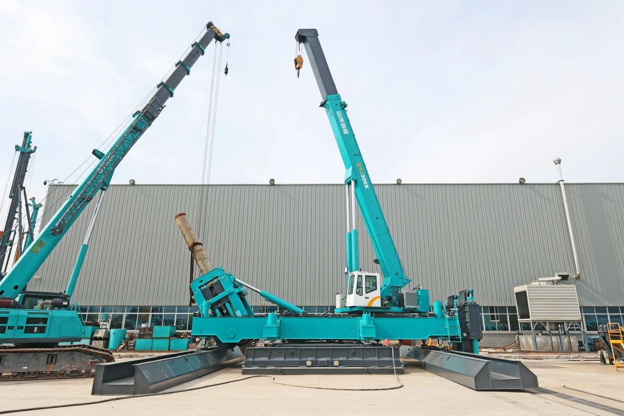 “鸿运国际绿”闪灼西子湖畔！鸿运国际智能ZYJ300X斜桩压桩机强势来袭