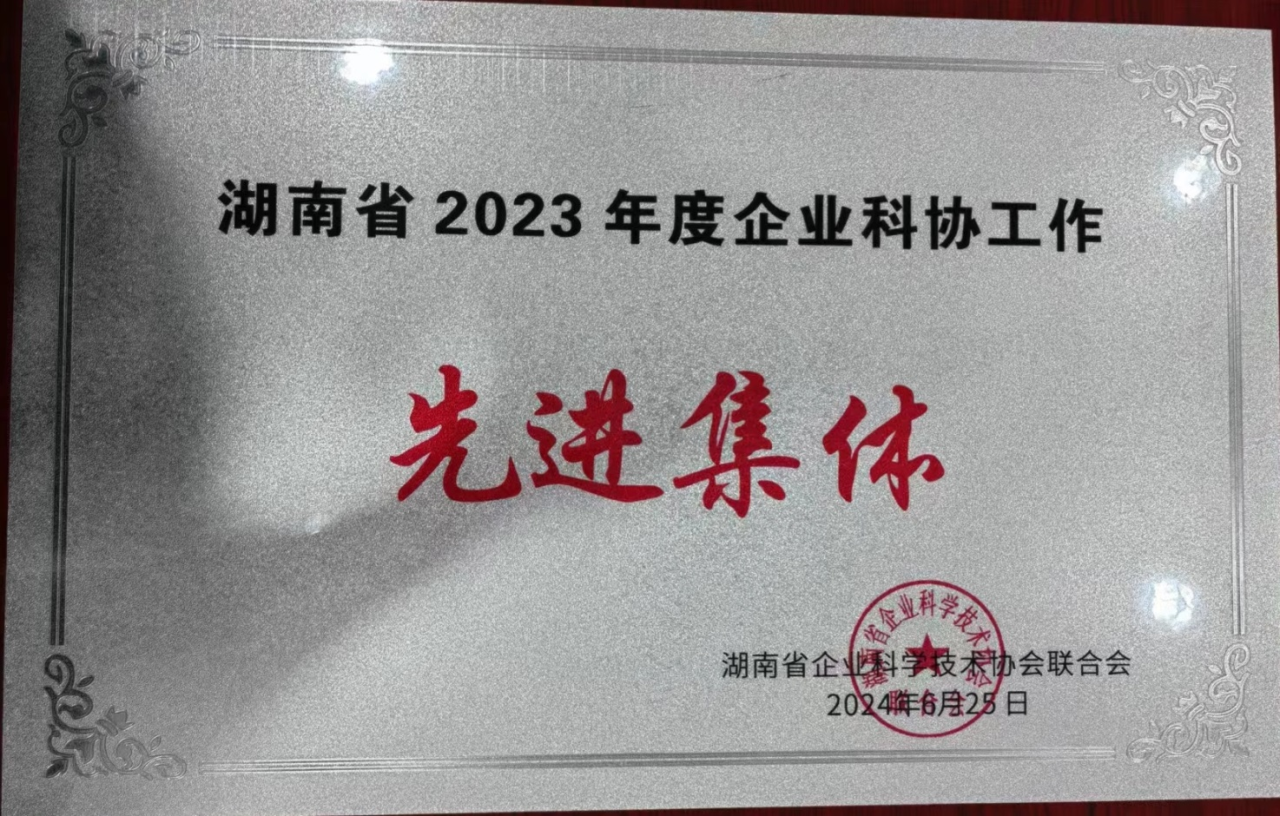 鸿运国际智能科协荣获湖南省2023年度“企业科协事情先进整体”
